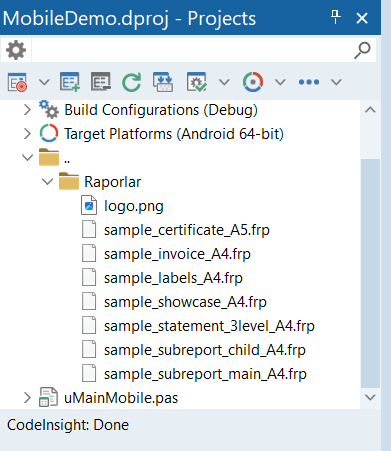 Selecting datasets and browsing fields in the designer data tree